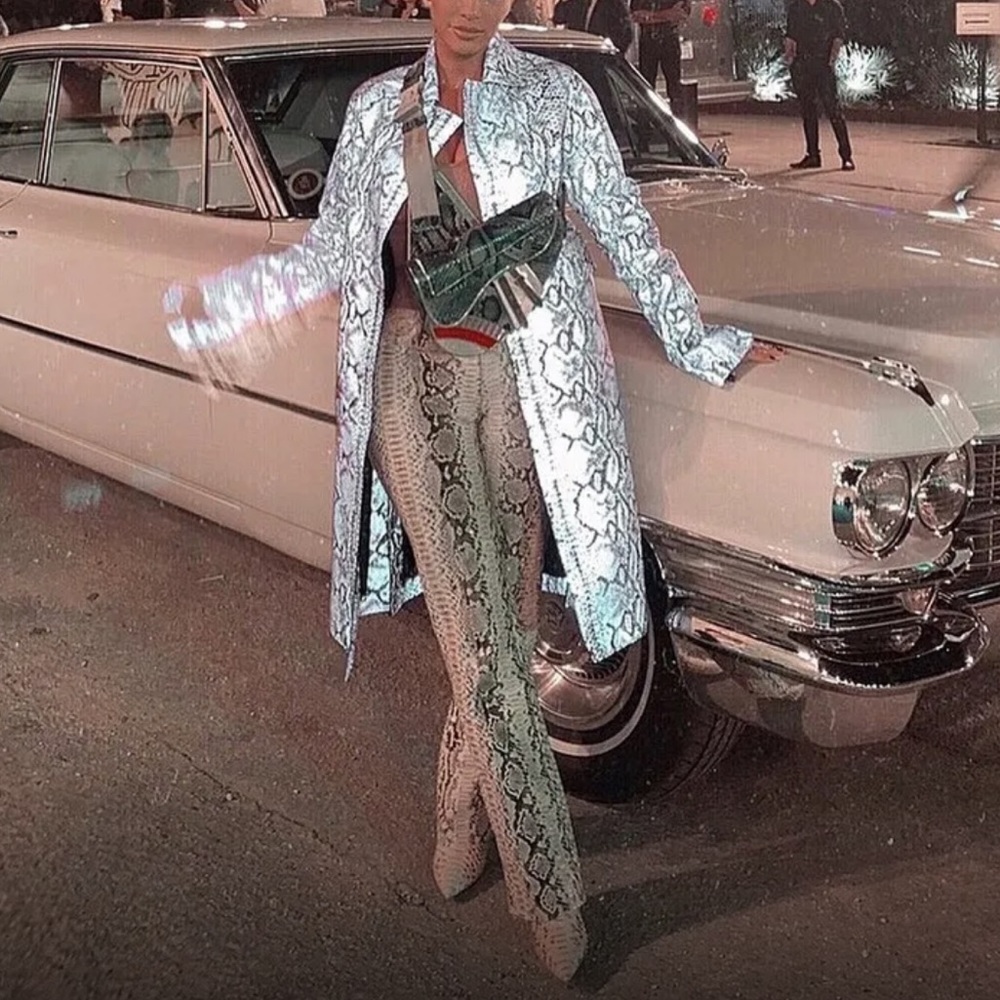 🆕 Faux Snakeskin Vinyl Trench